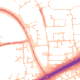 Daytime road noise heatmap for MK13 7HZ