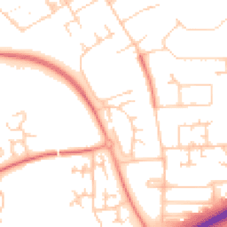 Daytime road noise heatmap for MK13 7JL