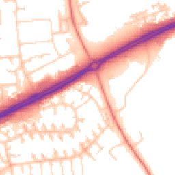 Daytime road noise heatmap for MK13 7LX