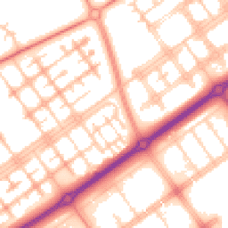 Daytime road noise heatmap for MK13 8AD