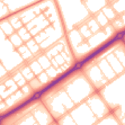 Daytime road noise heatmap for MK13 8AG