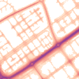 Daytime road noise heatmap for MK13 8AH