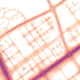 Daytime road noise heatmap for MK13 8AN