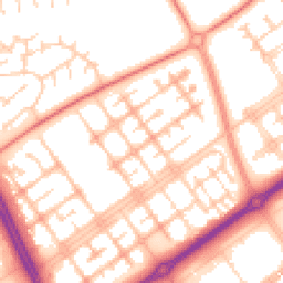 Daytime road noise heatmap for MK13 8AX