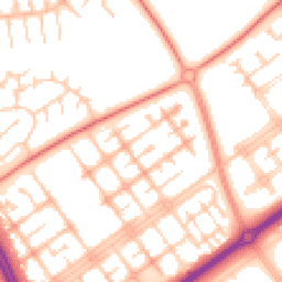 Daytime road noise heatmap for MK13 8BD
