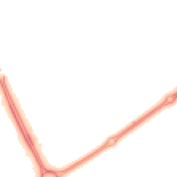 Night-time road noise heatmap for MK13 8DF