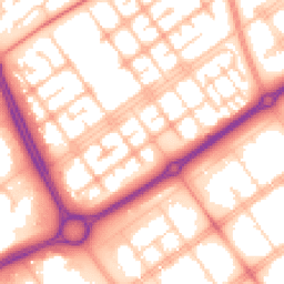 Daytime road noise heatmap for MK13 8DZ