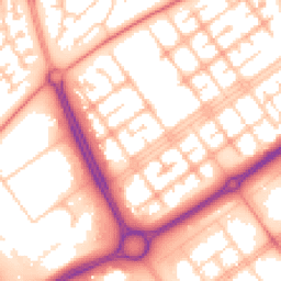 Daytime road noise heatmap for MK13 8EJ