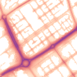 Daytime road noise heatmap for MK13 8EP