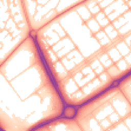 Daytime road noise heatmap for MK13 8EQ