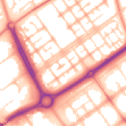 Daytime road noise heatmap for MK13 8ES