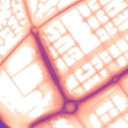 Daytime road noise heatmap for MK13 8LS
