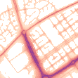 Daytime road noise heatmap for MK13 8NB