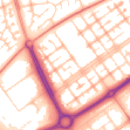 Daytime road noise heatmap for MK13 8NE