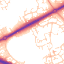 Daytime road noise heatmap for MK13 9AW