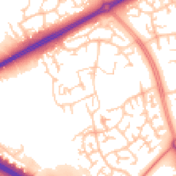 Daytime road noise heatmap for MK13 9AX