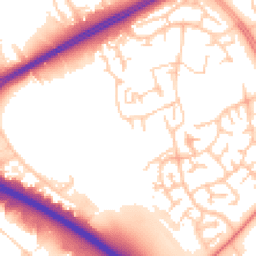 Daytime road noise heatmap for MK13 9DD