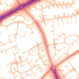 Daytime road noise heatmap for MK13 9DR