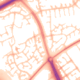 Daytime road noise heatmap for MK13 9DU