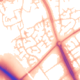 Daytime road noise heatmap for MK13 9DZ