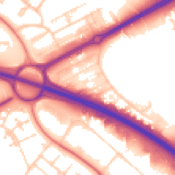 Daytime road noise heatmap for MK13 9HA