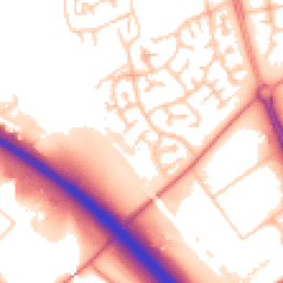 Daytime road noise heatmap for MK13 9HD