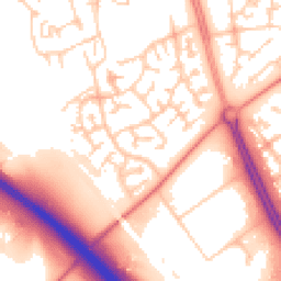 Daytime road noise heatmap for MK13 9HS