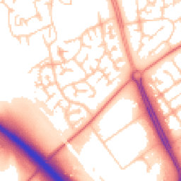 Daytime road noise heatmap for MK13 9HT