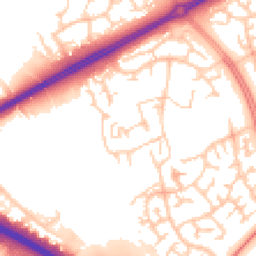 Daytime road noise heatmap for MK13 9HU