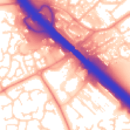 Daytime road noise heatmap for MK14 5AB