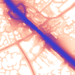 Daytime road noise heatmap for MK14 5AD