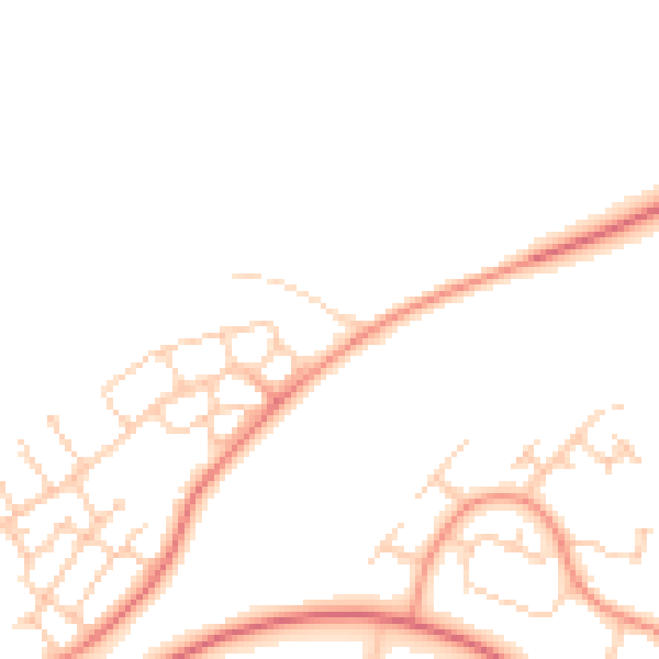 Daytime road noise heatmap for MK14 5AL