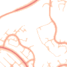 Daytime road noise heatmap for MK14 5BF