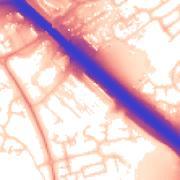 Daytime road noise heatmap for MK14 5BP