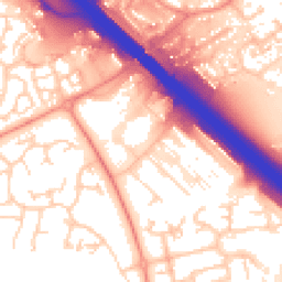 Daytime road noise heatmap for MK14 5BU