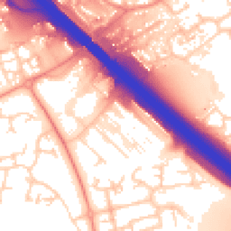 Daytime road noise heatmap for MK14 5BW