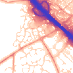 Daytime road noise heatmap for MK14 5BY