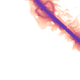 Night-time road noise heatmap for MK14 5BY