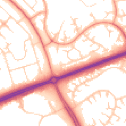 Daytime road noise heatmap for MK14 5DB