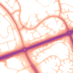 Daytime road noise heatmap for MK14 5DD