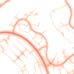 Daytime road noise heatmap for MK14 5DN