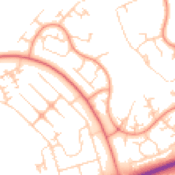Daytime road noise heatmap for MK14 5DP