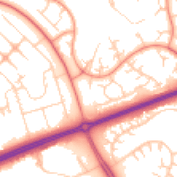 Daytime road noise heatmap for MK14 5EG