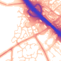 Daytime road noise heatmap for MK14 5FE