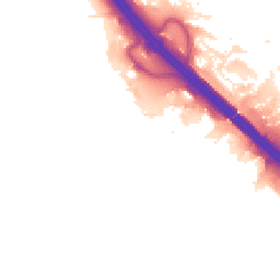 Night-time road noise heatmap for MK14 5FE