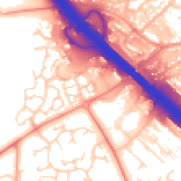 Daytime road noise heatmap for MK14 5FL