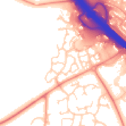 Daytime road noise heatmap for MK14 5FQ