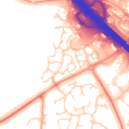 Daytime road noise heatmap for MK14 5FT