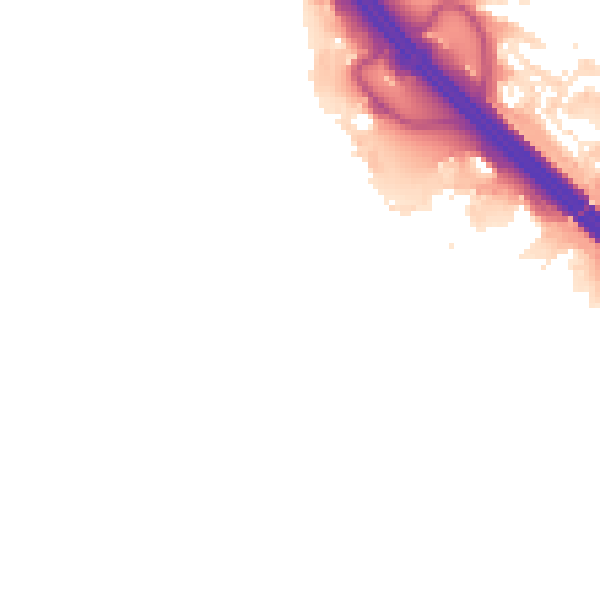 Night-time road noise heatmap for MK14 5FT