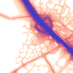 Daytime road noise heatmap for MK14 5FZ